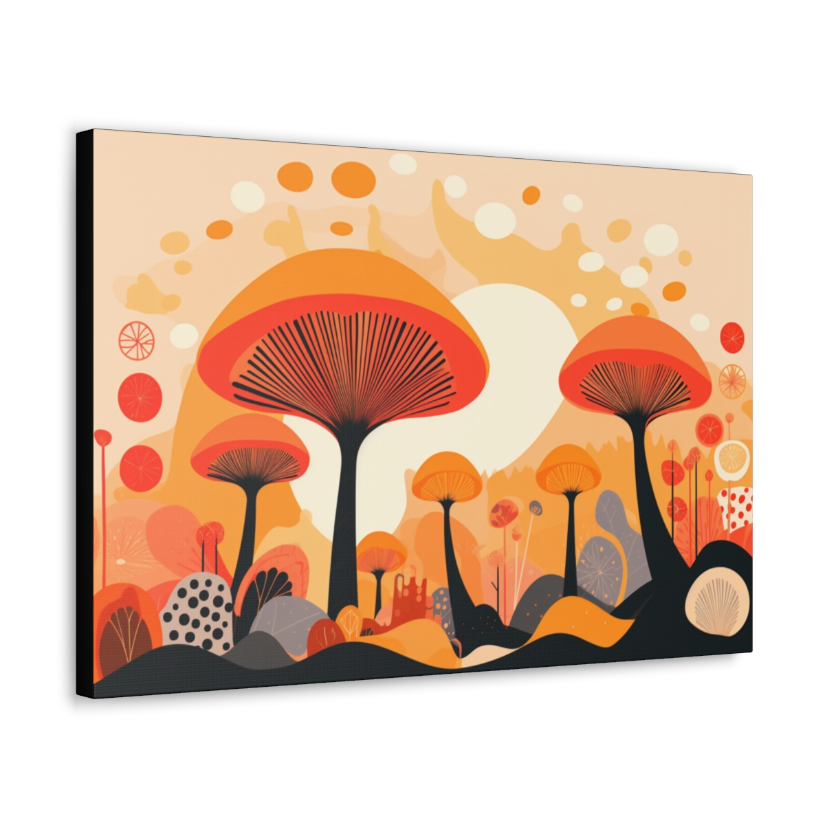 Vintage Mushroom Art: A Trippy Forest