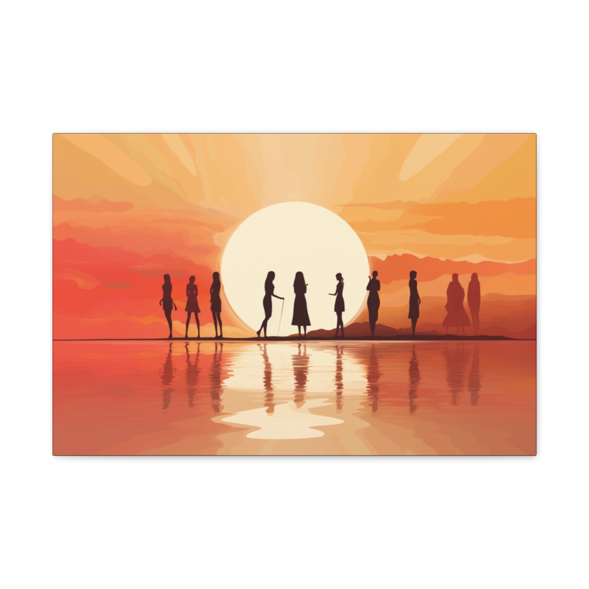 Trippy Sun Art Canvas Print: Embrace The Day
