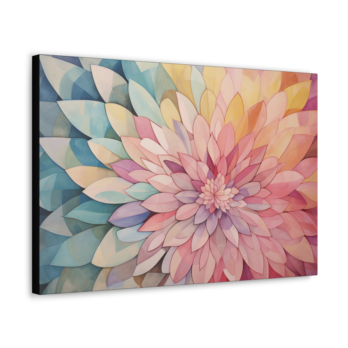 Abstract Flower Art Canvas Print: Blossoms Of Grace