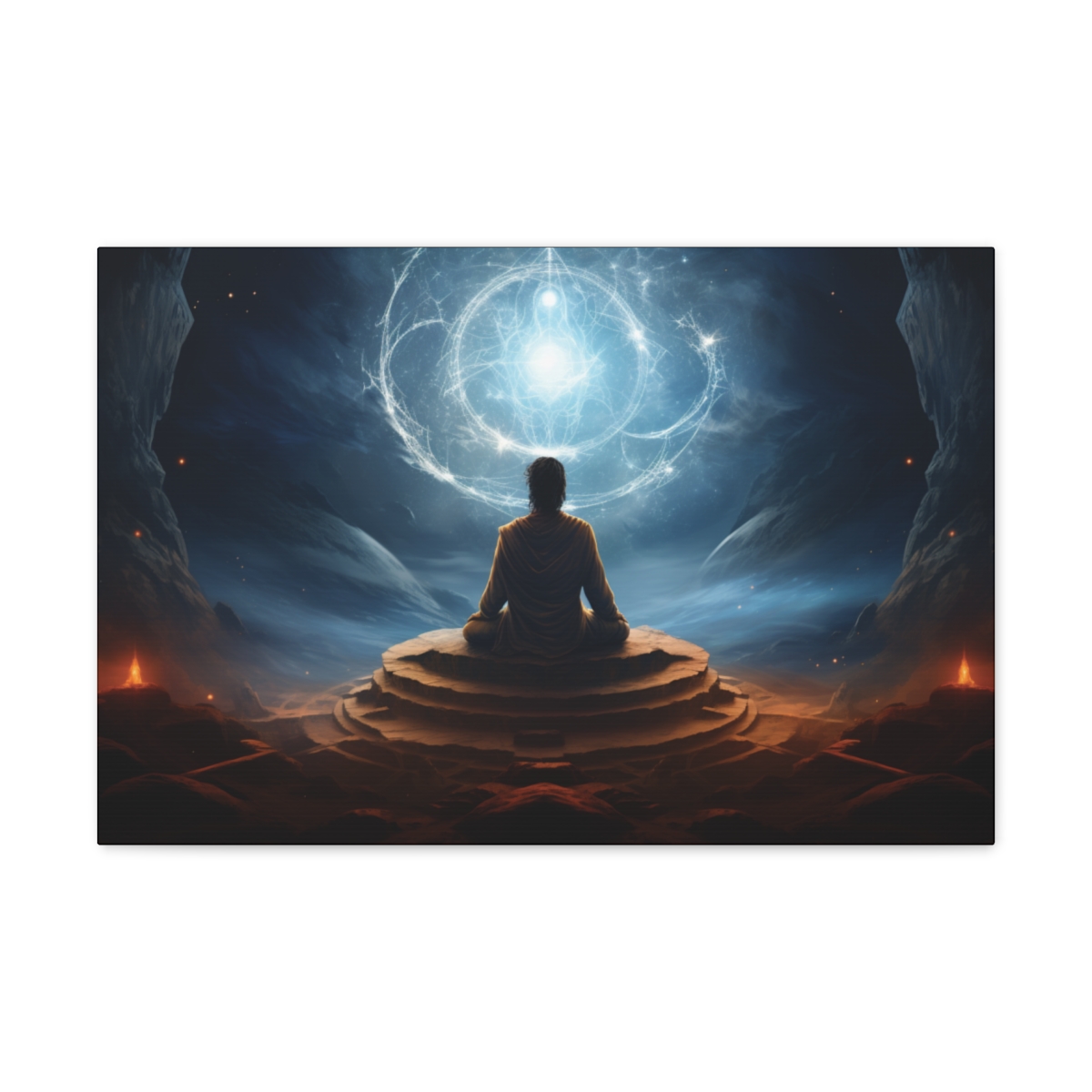 Meditation Art Canvas Print: Seeing The Light