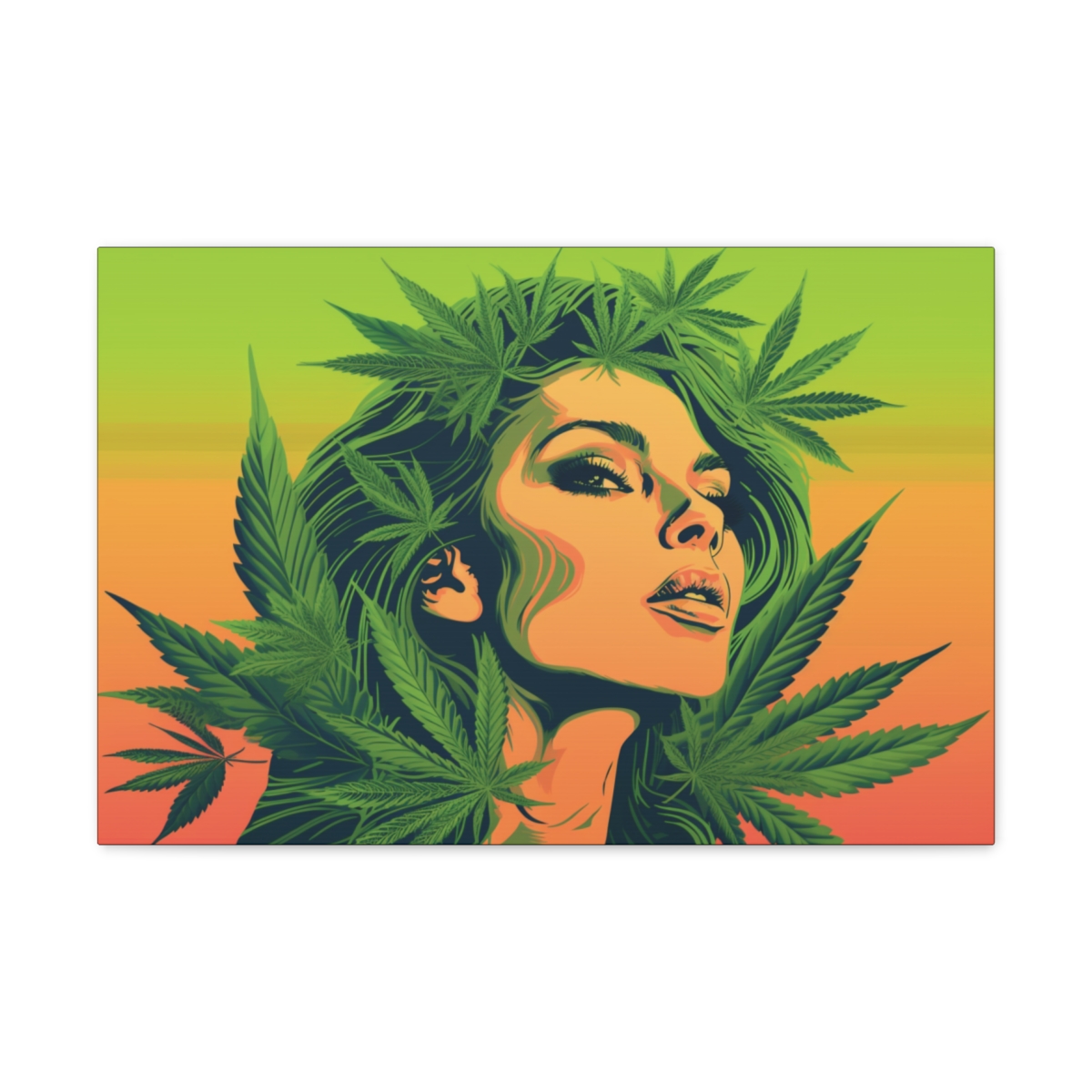 Weed Art Canvas Print: Girl You’re Stoned