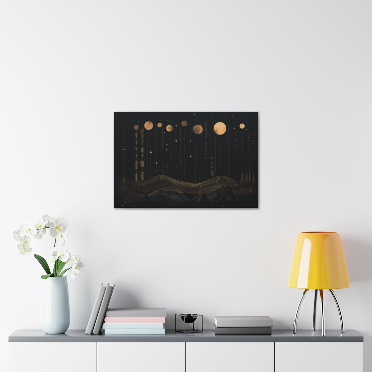 Moon Art Canvas Print: Blessings on the Earth
