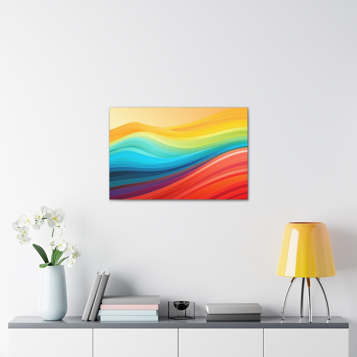 Minimalist Art Canvas Print: As Rainbows Dissolve