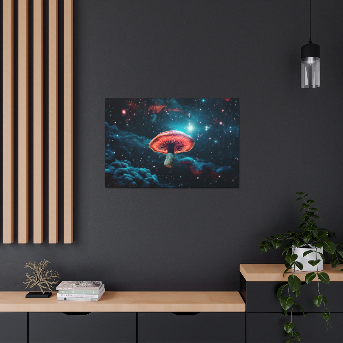 Cosmic Mushroom Art Canvas Print: New Destination