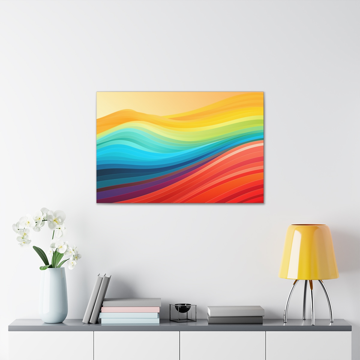 Minimalist Art Canvas Print: As Rainbows Dissolve