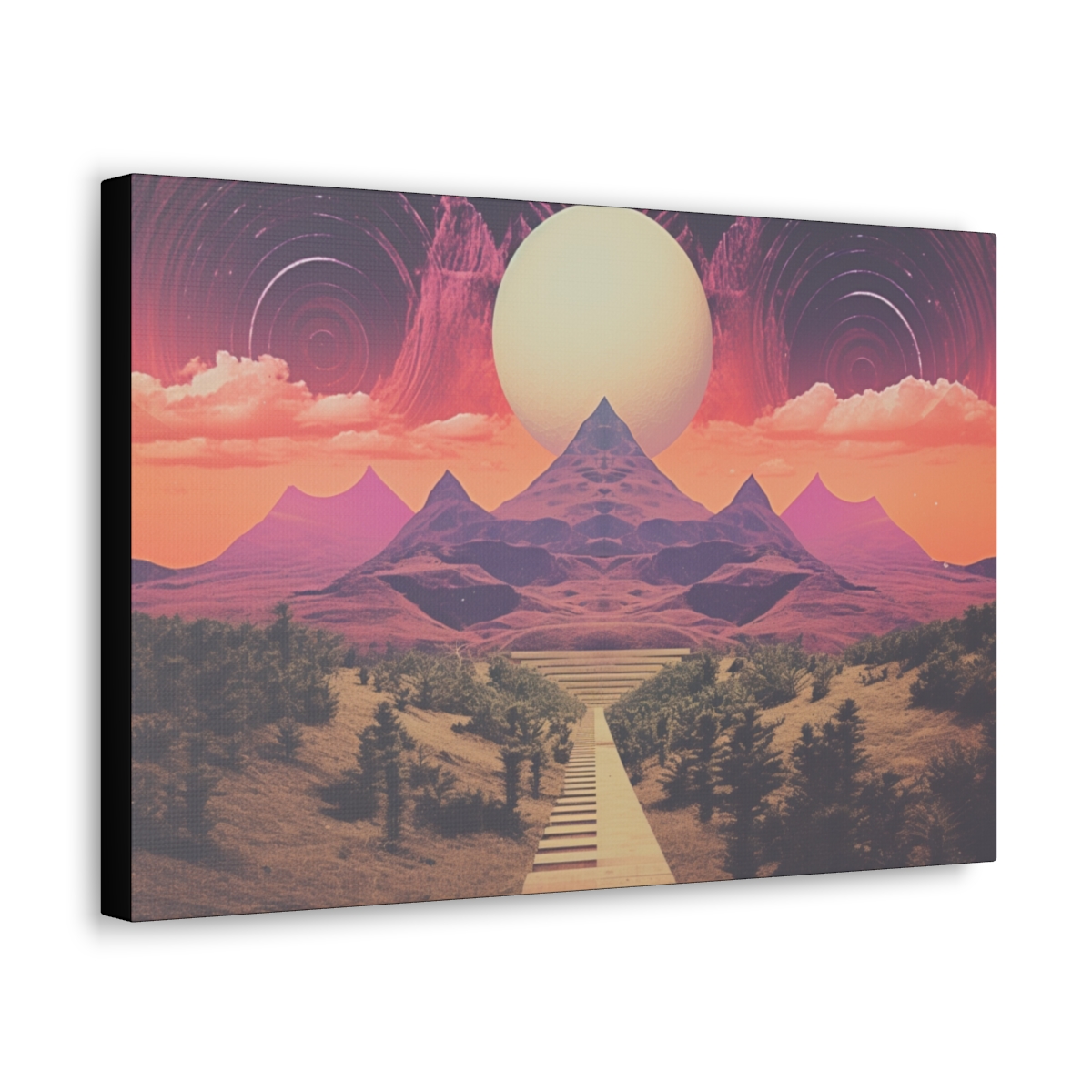 Ethereal Dreamy Art Canvas Print: Roads Uncharted