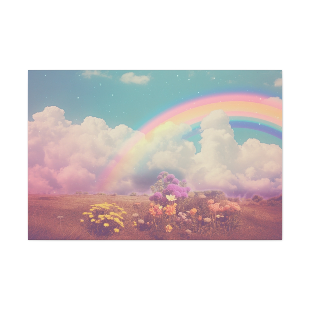Rainbow Ethereal Art Canvas Print: Chromatic Symphony