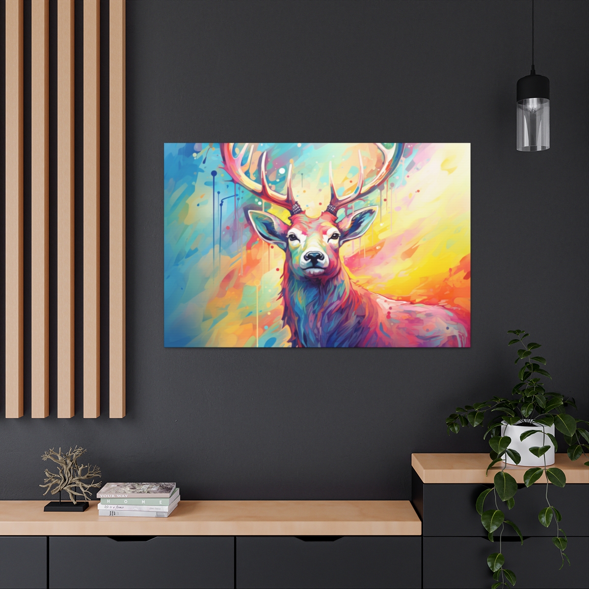 Ethereal Art Canvas Print: Astral Antlers