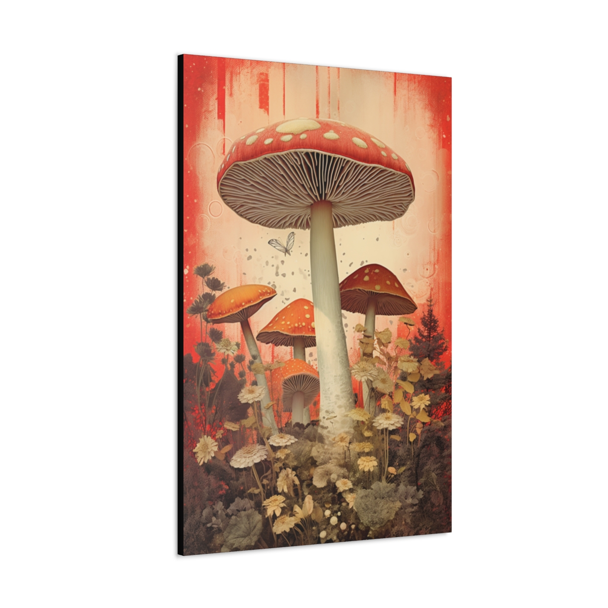 Mushroom Wall Art Canvas Print: Ethereal Shrooms