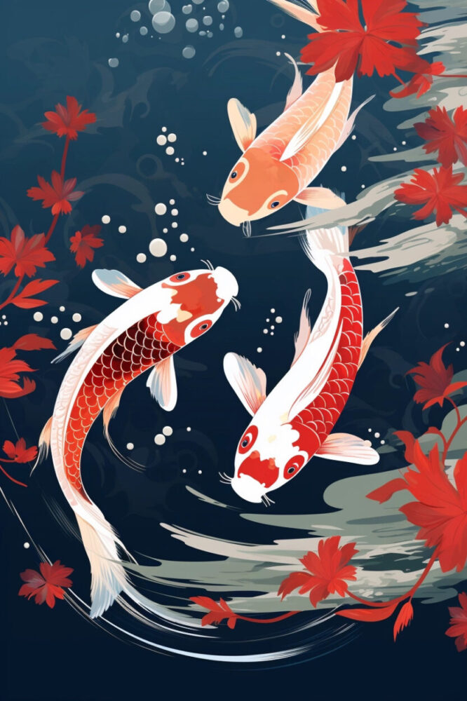 Japanese Koi Fish is one of the symbols of harmony