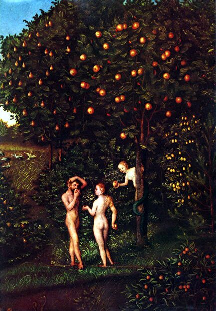 the snake at the Tree of Knowledge in Adam and Eve myth