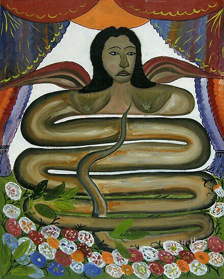 Damballa the serpent in Haitian myth