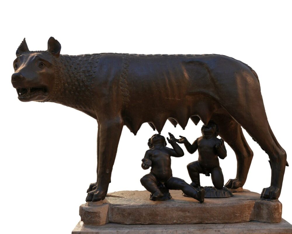 the she-wolf nursing Romulus, the founder of Rome