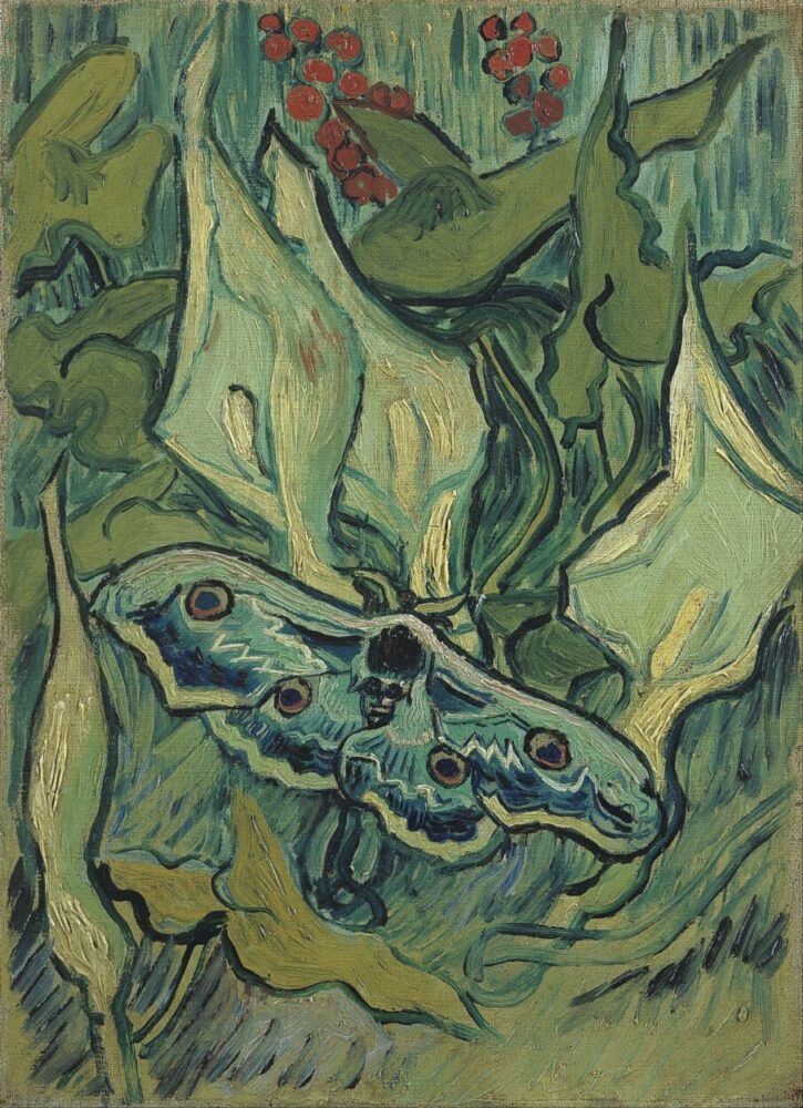 moth symbolism in Van Gogh's painting "Great Peacock Moth"